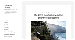 Desktop Screenshot of noeticsociety.org